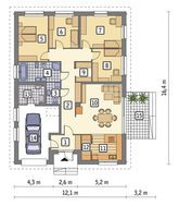 Проект жилого дома с кирпичным орнаментом
