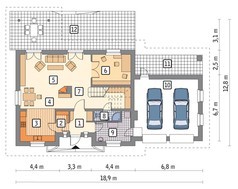 Проект солидного жилого дома с мансардой
