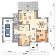 Проект двухэтажного привлекательного дома