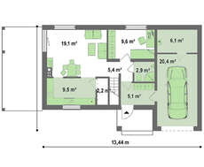 Современный двухэтажный дом с летней террасой
