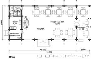 Одноэтажный коттедж для загородных торжественных встреч
