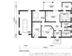 Современный загородный коттедж в один этаж