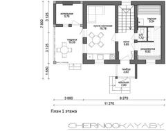 Яркий двухэтажный коттедж с кухней-гостиной