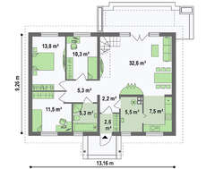 Проект просторного коттеджа на 191 кв. м в стиле современной европейской архитектуры