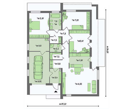 Проект жилого дома на 148 кв. м с деревянным декором