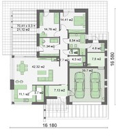 Восхитительный одноэтажный стильный особняк с вместительным гаражом