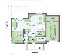 Проект уютного дома с застекленной террасой