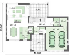 Красивый мансардный дом на две веранды
