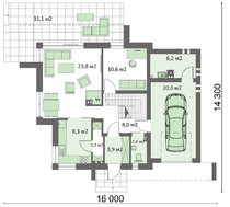 Жилой дом с мансардой и гаражом