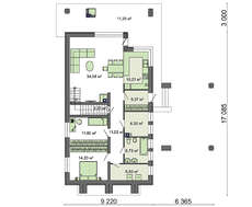 Стильный жилой дом с зоной для приготовления шашлыков