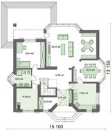 Жилой дом с мансардой в шоколадной тональности