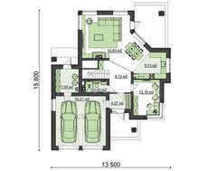 Классический жилой дом для загородного участка