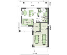 Привлекательный дом с мансардой и красивым балконом