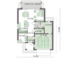 Шикарный коттедж для большой семьи с просторным гаражом
