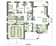 Красивый жилой дом с четырьмя спальнями и гаражом на два авто