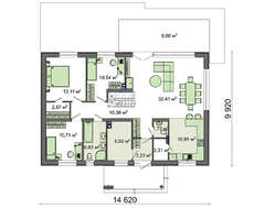 Презентабельный жилой одноэтажный дом
