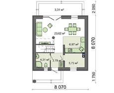 Двухэтажный коттедж жилой площадью свыше 80 квадратов