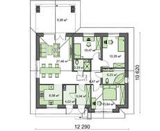 Современный жилой дом с крытой верандой