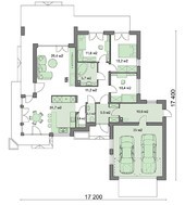 Одноэтажный коттедж с великолепной гостиной