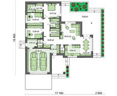 Красивый современный дом со встроенным гаражом