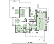 Загородный двухэтажный дом для большой семьи