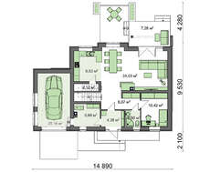Проект для загородного жилого дома площадью 160м2
