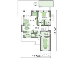 Привлекательный особняк, украшенный кирпичной кладкой