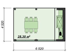 Открытая гостиная с мангалом