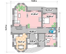 Двухэтажный дом с двумя эркерами и пятью спальнями