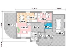 Очаровательный дом с двумя эркерами