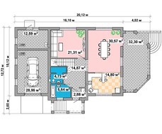 Просторный красивый дом с кирпичным декором