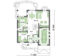 Восхительный жилой дом со встроенным гаражом и 4 спальнями