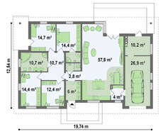 Проект комфортабельного дома с 4 спальнями