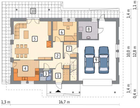 Уникальный особняк с пятью спальнями и встроенным гаражом на два автомобиля общей площадью 260 кв. м, жилой 152 кв. м