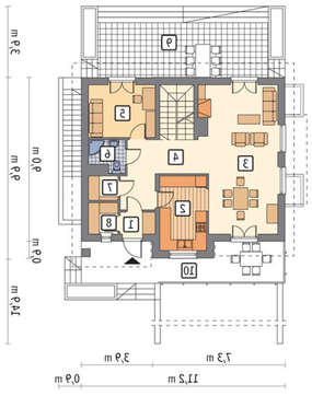 Огромный коттедж с балконами и цокольным этажом общей площадью 261 кв. м, жилой 140 кв. м
