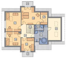 План эксклюзивного особняка с черно-белым экстерьером общей площадью 247 кв. м, жилой 181 кв. м