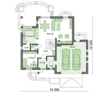 Эксклюзивный коттедж с полукруглыми балконами