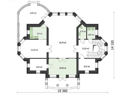 Проект особняка в духе французской классики с цокольным этажом