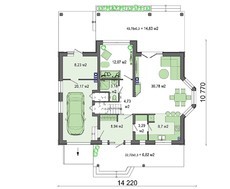Европейский стильный особняк общей площадью 225 кв. м