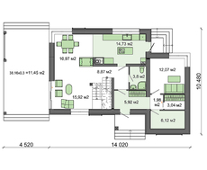Загородный коттедж в стиле минимализма с декором из дерева и ракушника общей площадью 168 кв. м, жилой 69 кв. м