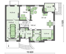Проект классического дома с мансардой общей площадью 272 кв.м.