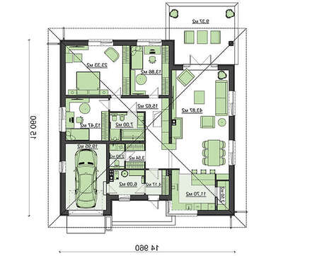 Проект европейского дома с гаражом для круглогодичного проживания