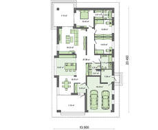 План просторного одноэтажного коттеджа общей площадью 253 кв. м