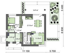 Проект  двухэтажного коттеджа в европейских традициях