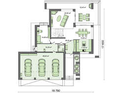 Проект двухэтажного дома в стиле минимализма
