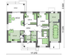 Проект одноэтажного дома с террасой