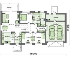 Проект одноэтажного дома с английским декором
