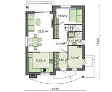 План компактного дома площадью 135 кв. м для большой и дружной семьи