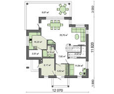 Проект великолепного дома в два этажа общей площадью 178 кв. м с крышей сложной формы