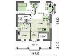 Проект стильного двухэтажного дома площадью 133 кв. м. в традициях европейской архитектуры